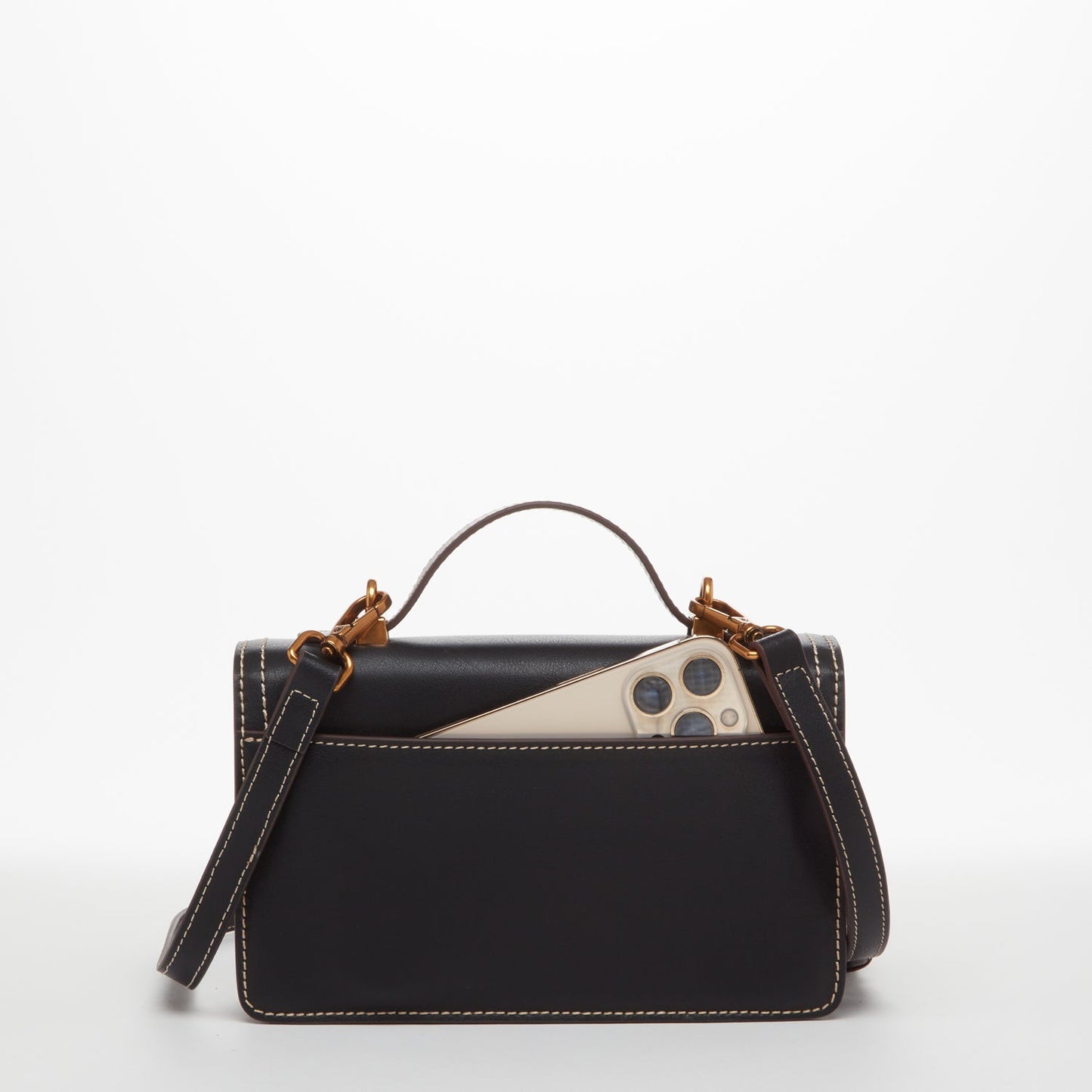 SUSU Black Purse Leather Small Crossbody Bag Cute Women's Handbag