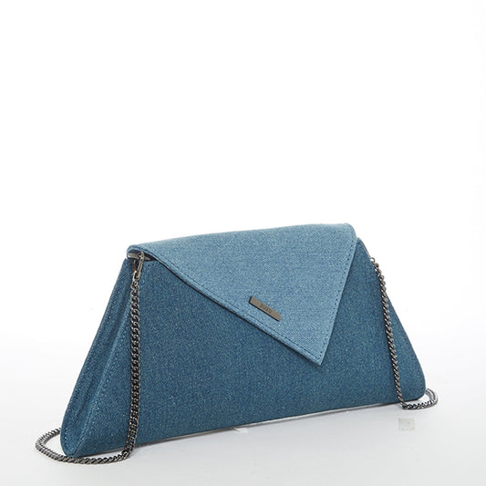 SUSU Denim Clutch Bag Two Tone Crossbody Evening Purse Unique Women's Handbag